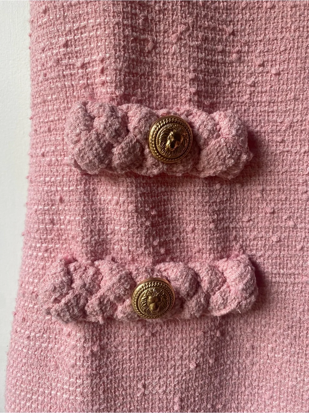 Tuckernuck Jackie Dress Pink Tweed Short-Sleeve Shift Dress - Picture 3 of 4